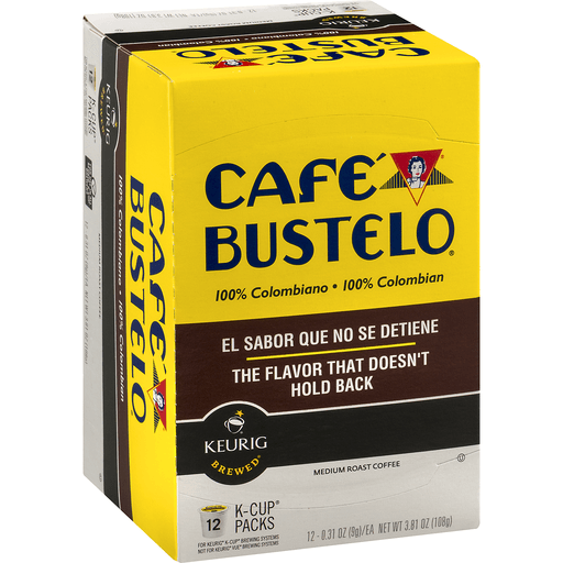 slide 2 of 8, Café Bustelo Colombian Coffee K-Cup Pods, 12 ct