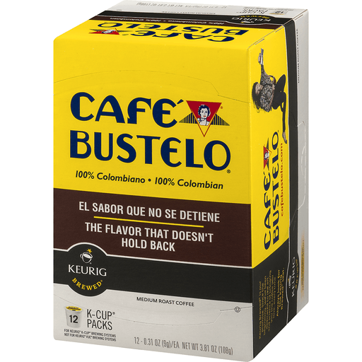 slide 3 of 8, Café Bustelo Colombian Coffee K-Cup Pods, 12 ct
