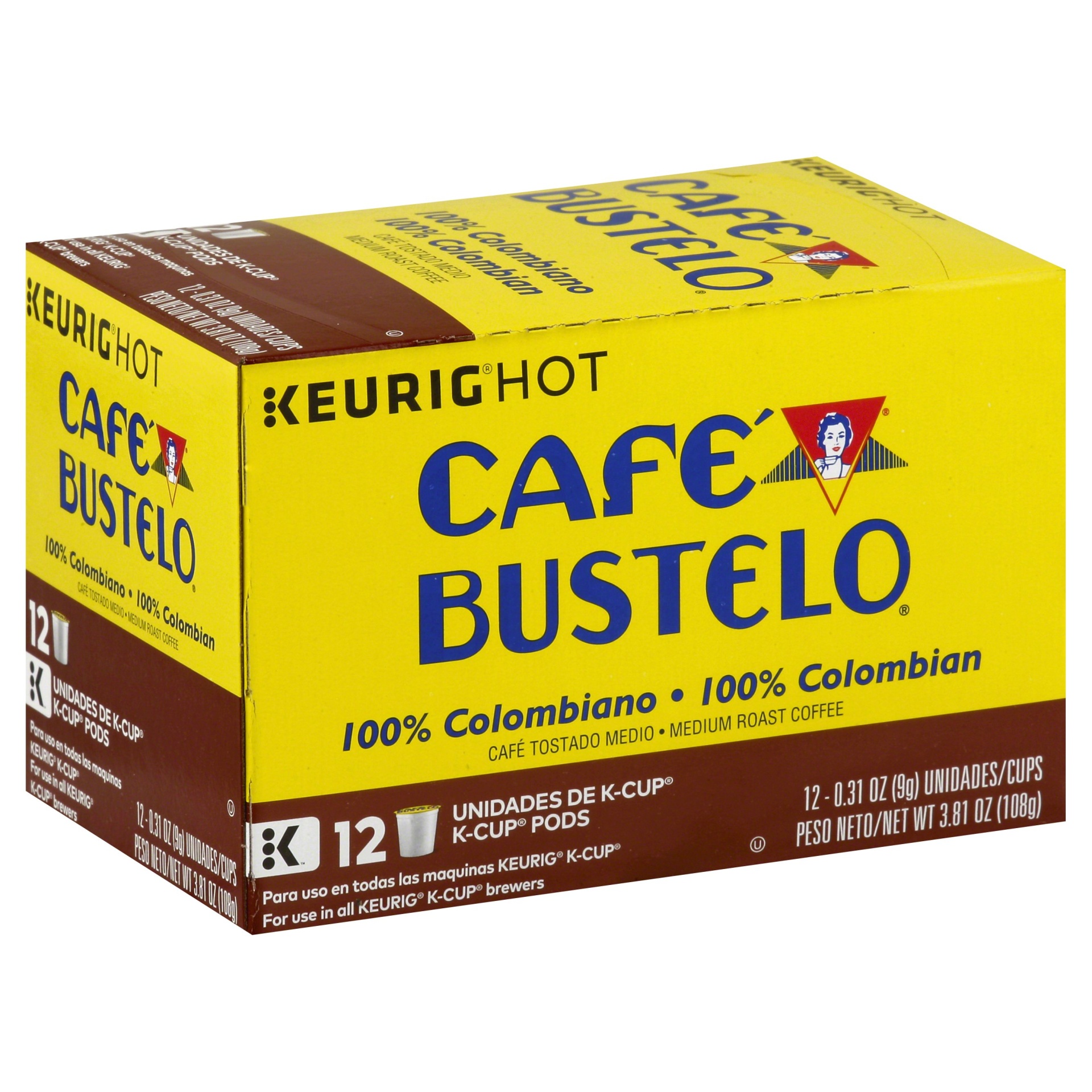 slide 1 of 8, Café Bustelo Colombian Coffee K-Cup Pods, 12 ct