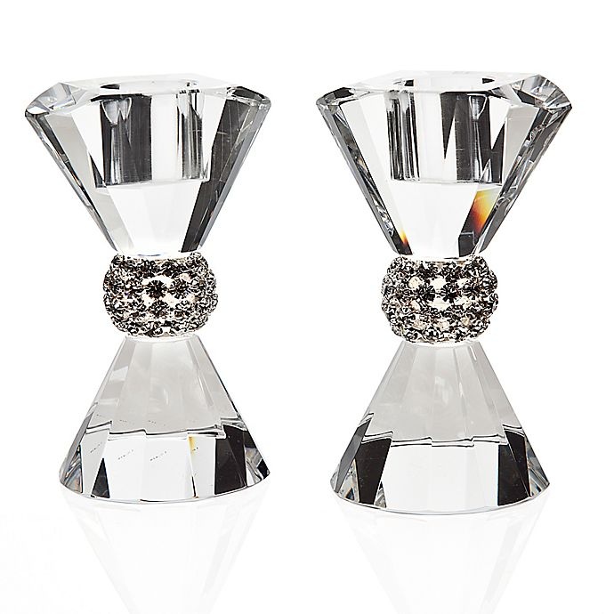 slide 1 of 1, Godinger Pageant Bling Candlestick Holders, 2 ct