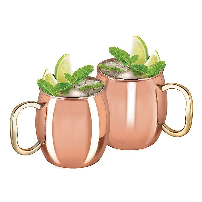 slide 2 of 2, Godinger Copper Plated Moscow Mule Mugs, 2 ct