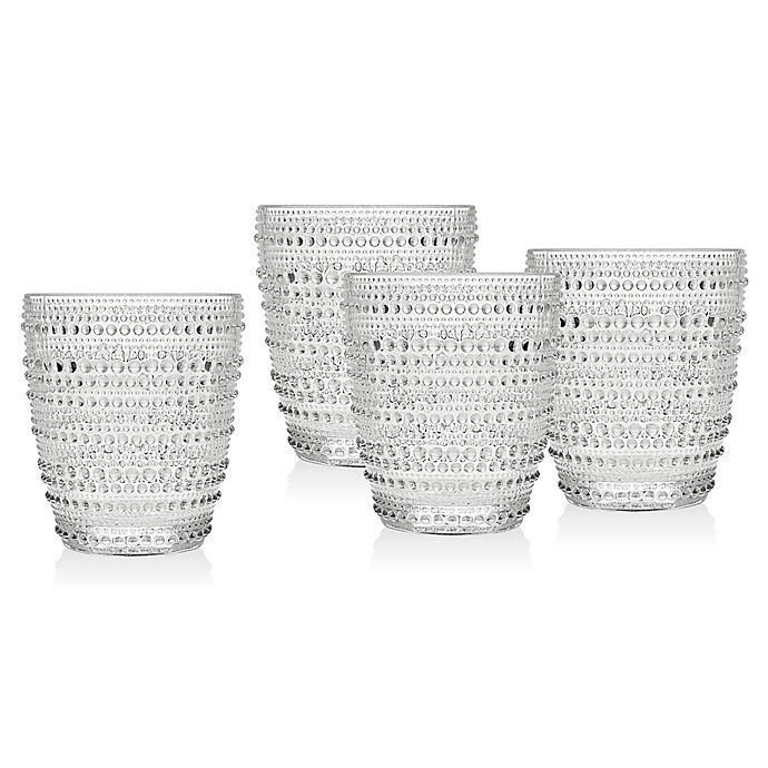 slide 2 of 2, Godinger Lumina Hobnail Double Old Fashioned Glasses, 4 ct