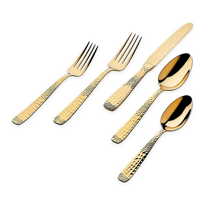 slide 1 of 1, Godinger Fonatella Flatware Set - Gold, 20 ct