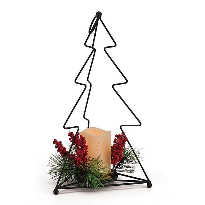 slide 1 of 1, Elements Christmas Tree LED Metal Lantern, 1 ct