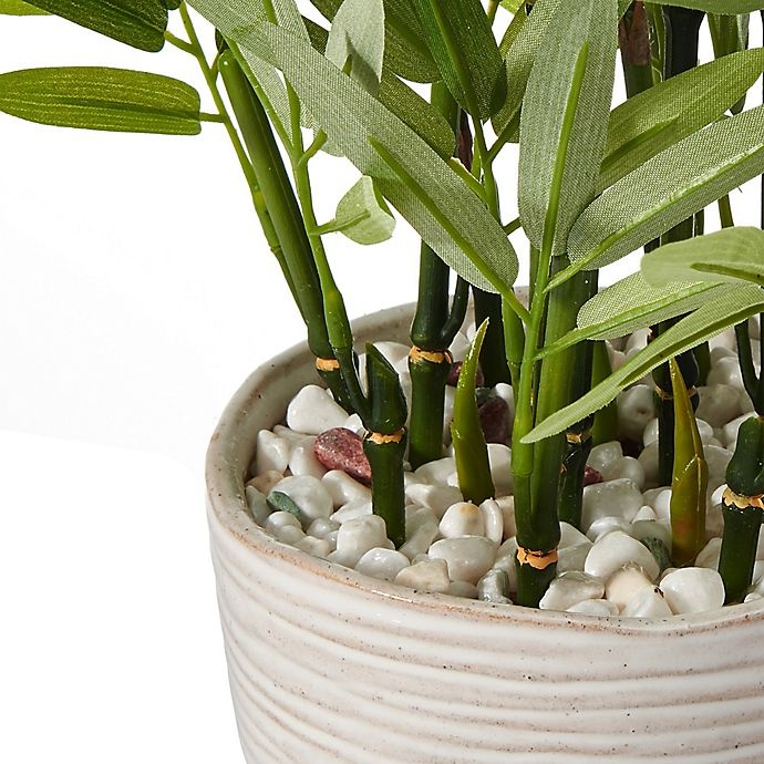 slide 2 of 3, Elements Artificial Bamboo Plant - Ceramic Pot, 15 in