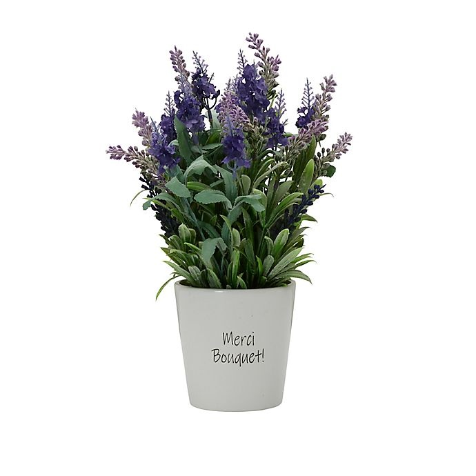 slide 1 of 1, Elements Artificial Lavender Plant - Ceramic Pot, 14 in