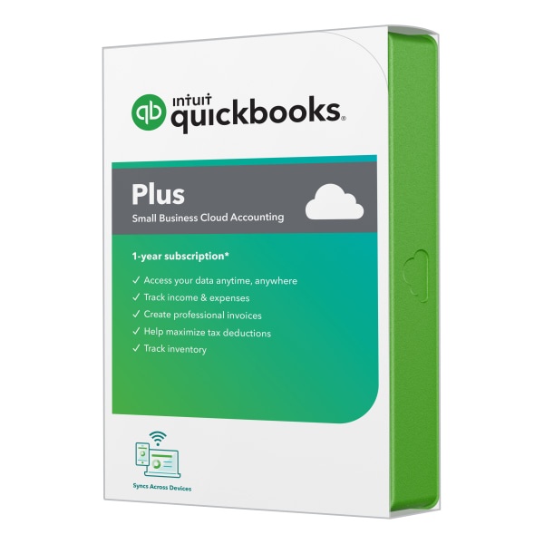slide 1 of 1, QuickBooks Online 2020, Plus, Download Version, 1 ct