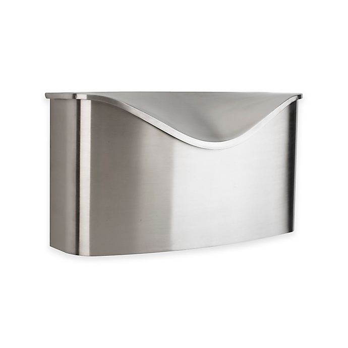 slide 1 of 1, Umbra Postino Stainless Steel Wall-Mount Mailbox with Hinged Lid, 1 ct