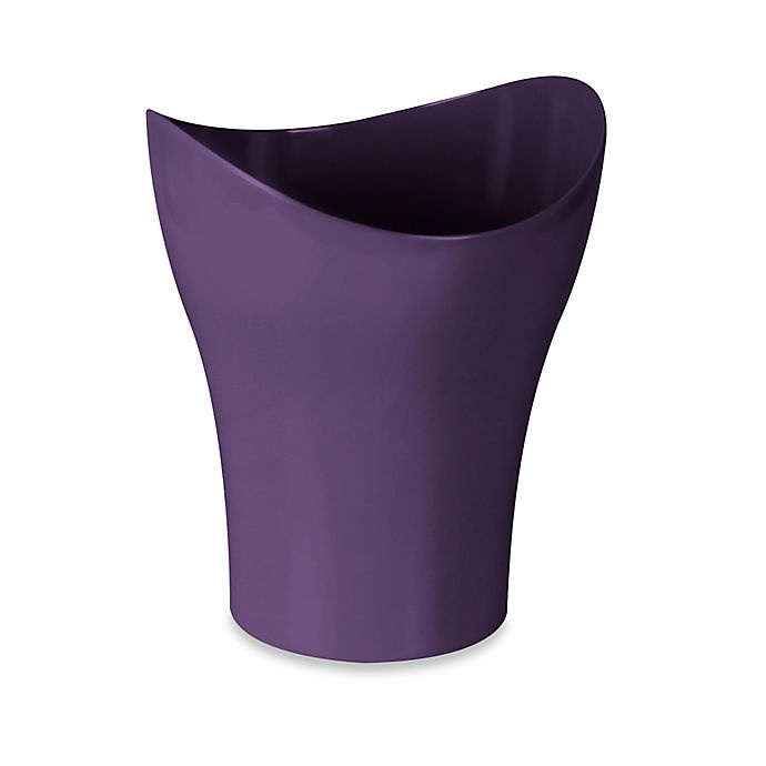 slide 1 of 1, Umbra Curvino Wastebasket - Purple, 1 ct