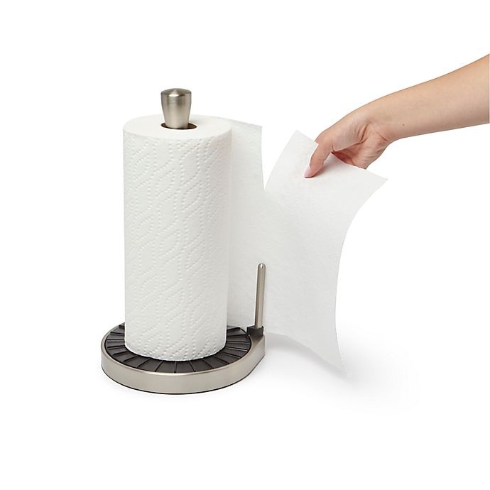 slide 3 of 3, Umbra Spin Click N Tear Paper Towel Holder - Nickel/Black, 1 ct