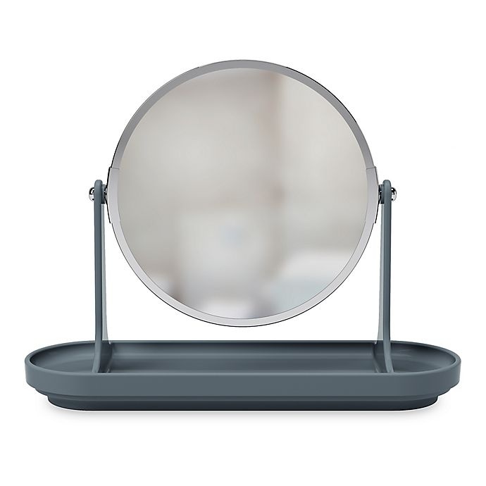 slide 2 of 6, Umbra Curvino Vanity Mirror - Charcoal, 1 ct