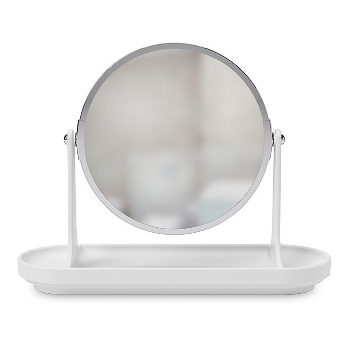 slide 2 of 6, Umbra Curvino Vanity Mirror - White, 1 ct