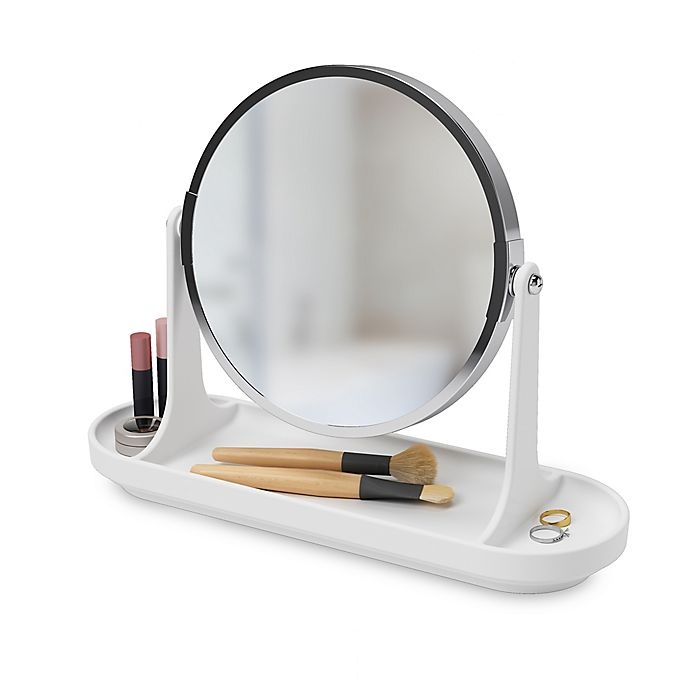 slide 5 of 6, Umbra Curvino Vanity Mirror - White, 1 ct