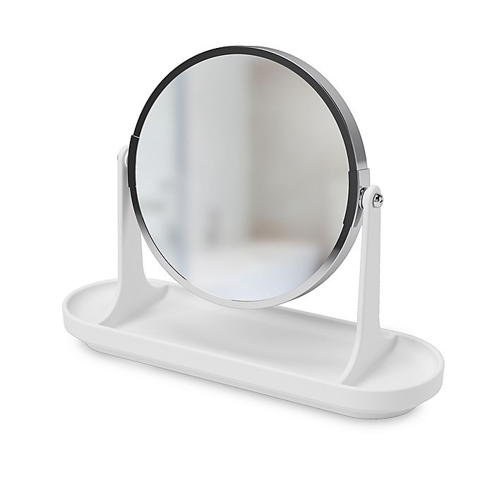 slide 1 of 6, Umbra Curvino Vanity Mirror - White, 1 ct