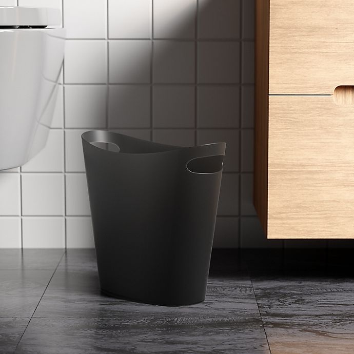 slide 3 of 3, Simply Essential Slim Trash Can - Black, 2 gal