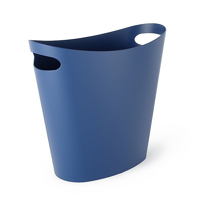 slide 1 of 3, Simply Essential Slim Trash Can - Navy, 2 gal