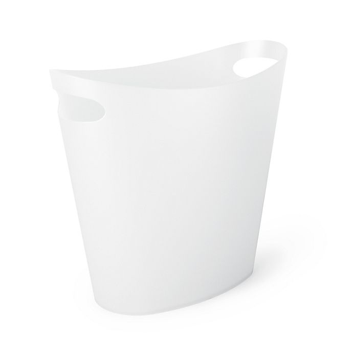 slide 1 of 3, Simply Essential Slim Trash Can - White, 2 gal