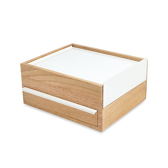 slide 1 of 2, Umbra Stowit Jewelry Box - White/Natural, 1 ct