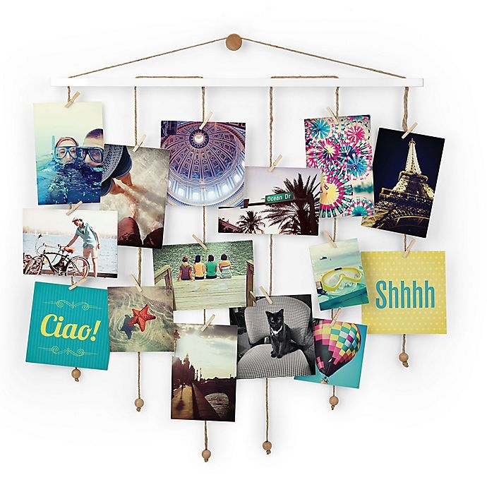 slide 1 of 2, Umbra Dangle Photo Display Wall Collage - White, 1 ct