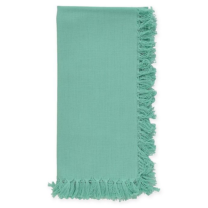 slide 1 of 1, Fiesta Fringed Napkin - Turquoise, 1 ct