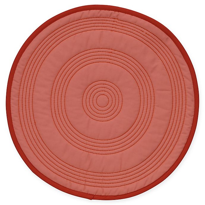 slide 1 of 1, Fiesta Quilted Round Placemat - Scarlet, 1 ct