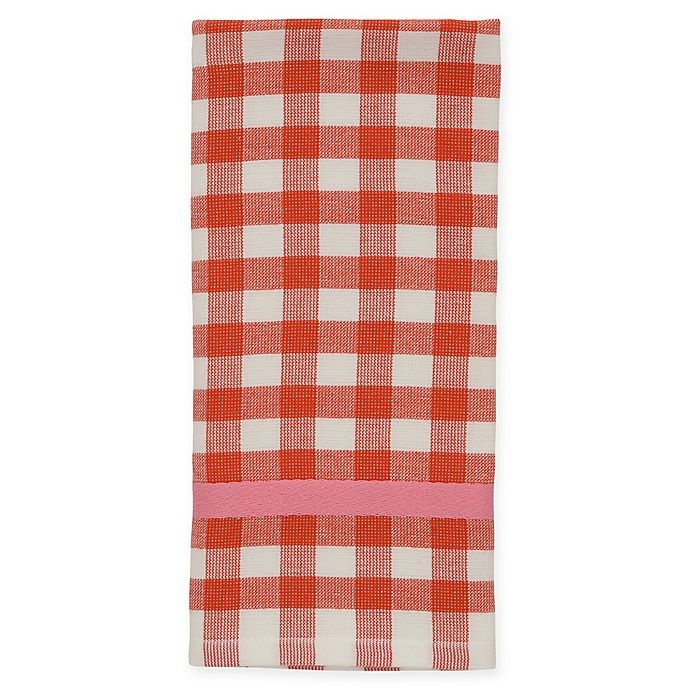 slide 1 of 1, Kate Spade New York Color Pop Gingham Kitchen Towel - Red, 1 ct