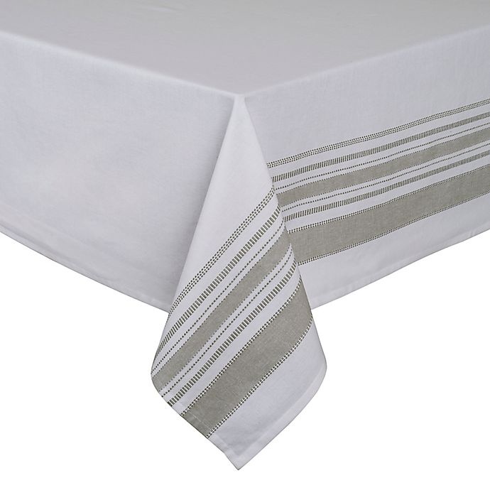 slide 1 of 2, ED Ellen DeGeneres Myan Oblong Tablecloth - White, 60 in x 102 in