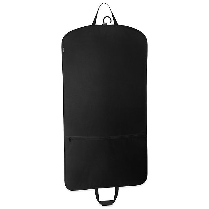 slide 1 of 2, WallyBags Slim Garment Bag with Pocket - Black, 45 in