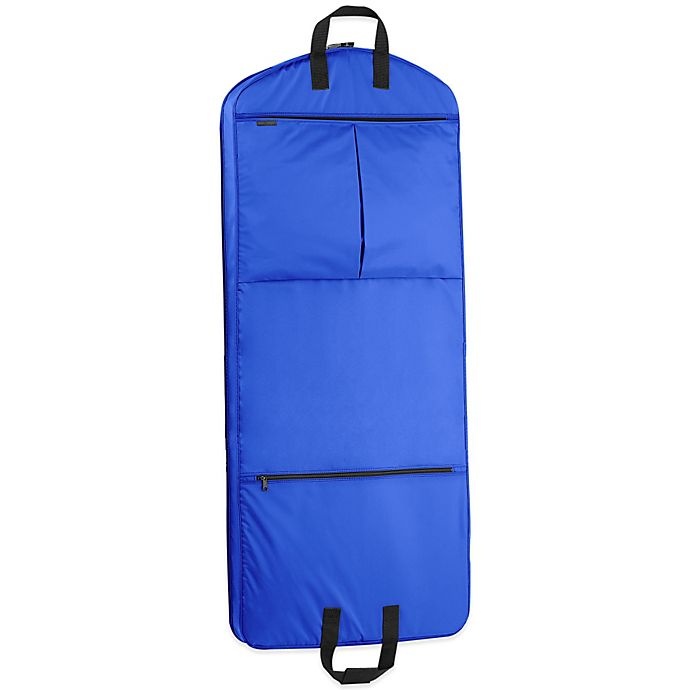 slide 2 of 4, WallyBags Dress Length Garment Bag with Pockets - Royal Blue, 52 in