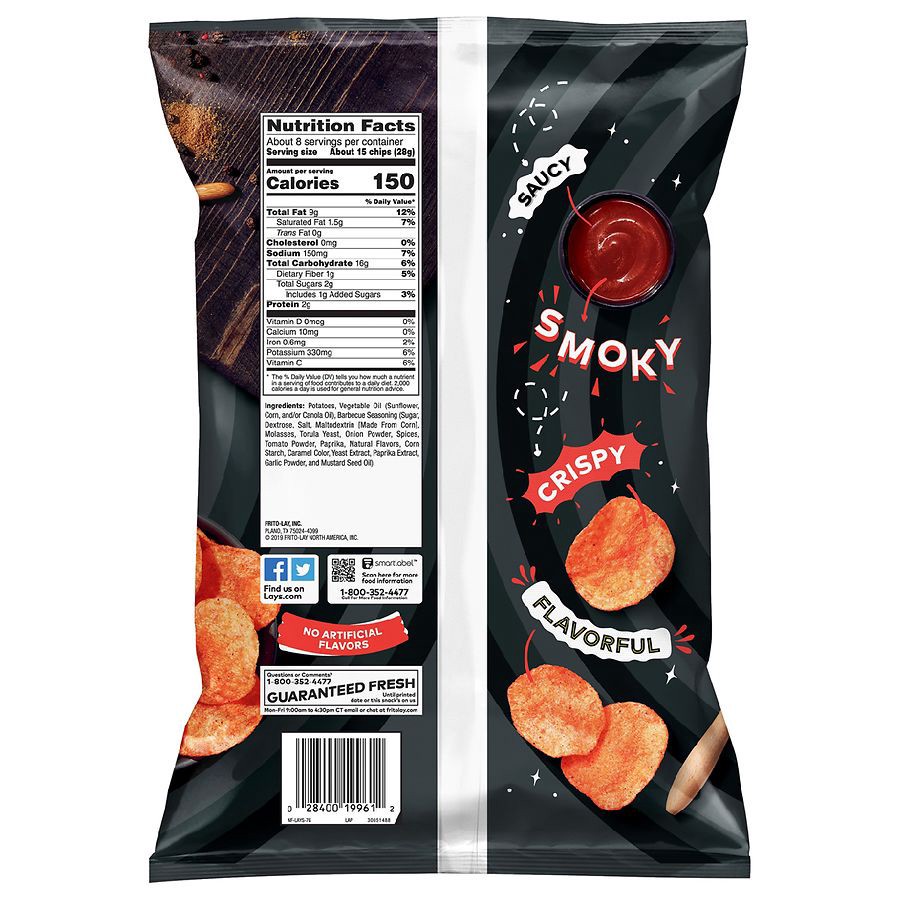 slide 3 of 5, Lay's Potato Chips Barbecue Flavored, 7.75 oz