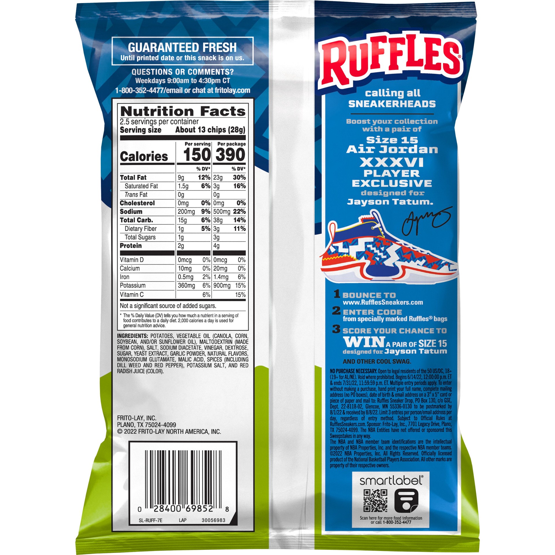 Ruffles Potato Chips Spicy Dill Pickle 2 1/2 Oz 2.5 oz | Shipt