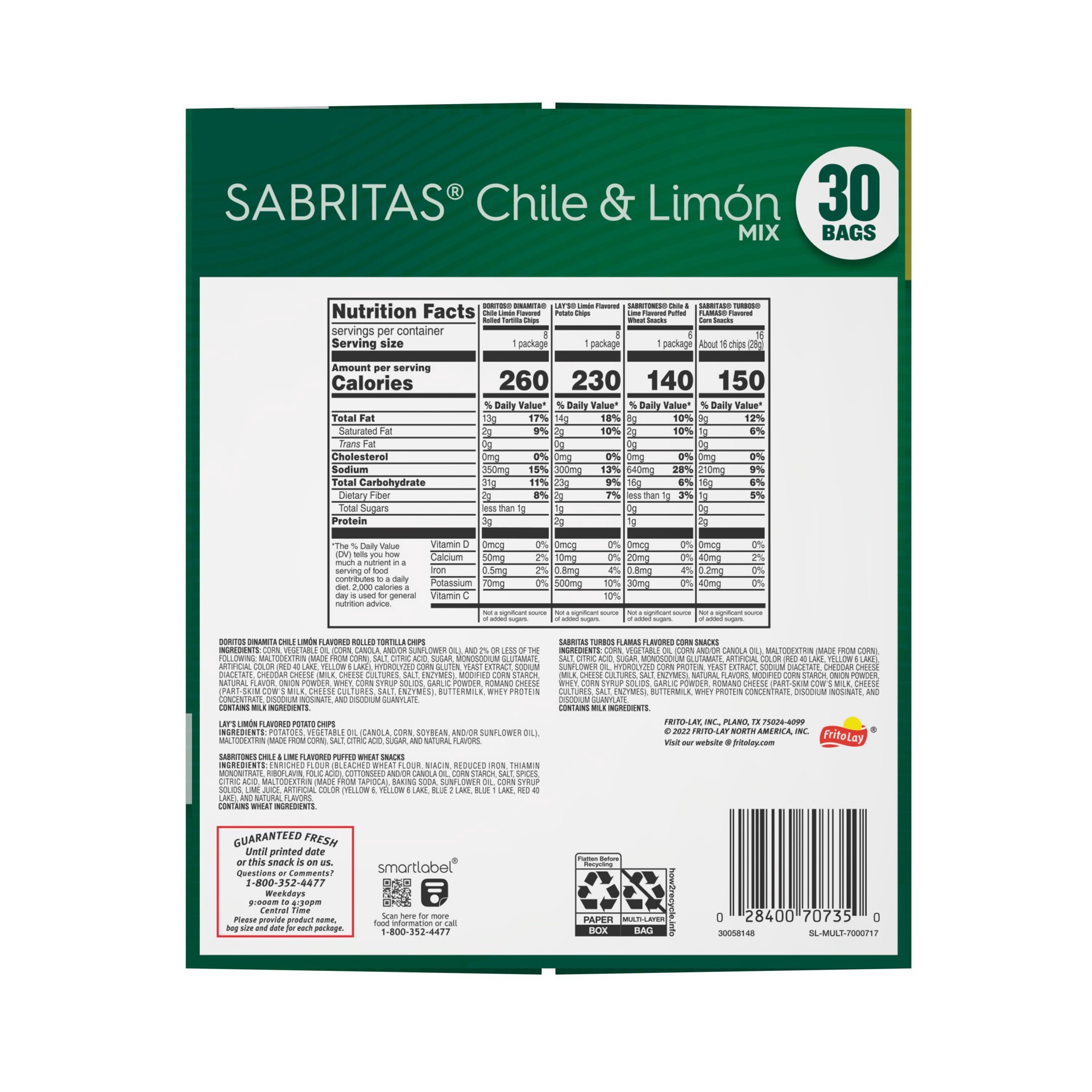 slide 2 of 3, Sabritas Chile & Limon MIx, 