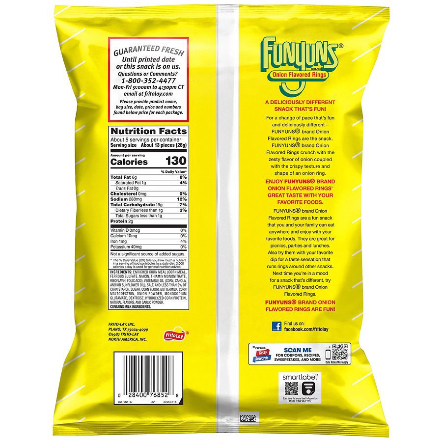 slide 2 of 4, Funyuns Onion Flavored Rings 5 1/4 Oz, 5.25 oz