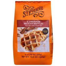 St Pierre Cinnamon Belgian Waffles 6 - 1.76 oz Waffles