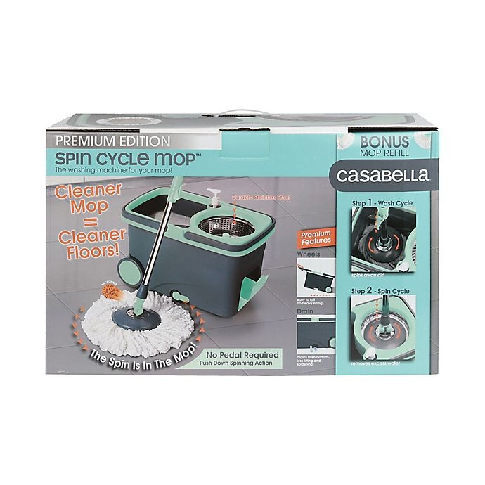 slide 2 of 3, Casabella Spin Cycle Mop - Mint, 1 ct