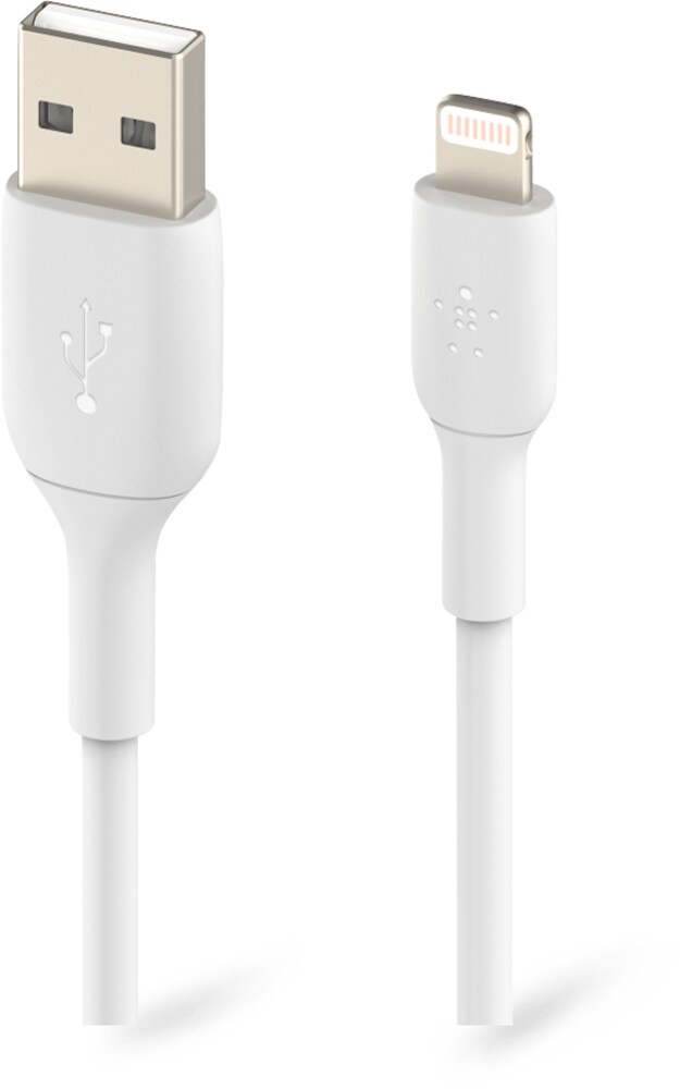 slide 1 of 2, Belkin Lightning To Usb-A Cable - White, 1 ct