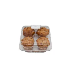 Fresh Baked Muffins, Banana Nut, 4 Count