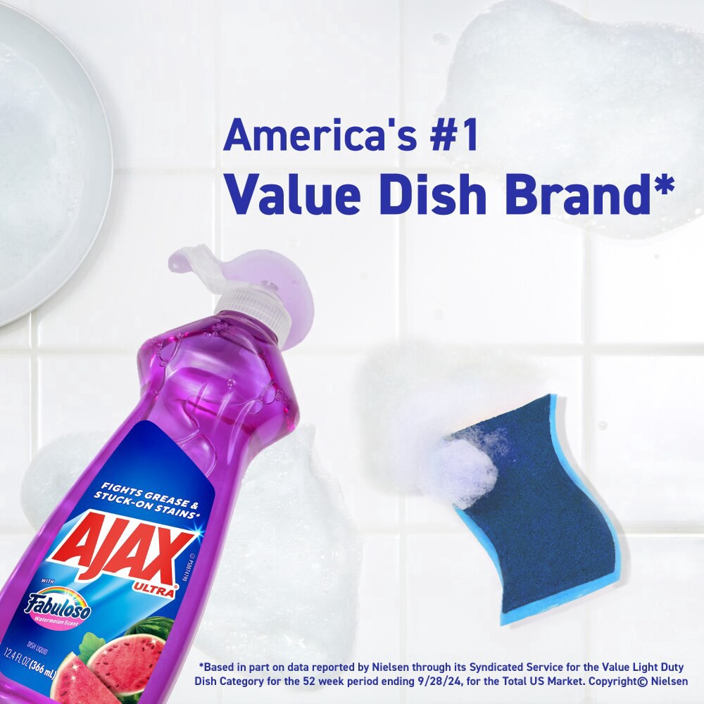 slide 3 of 6, Ajax Ultra Liquid Dish Soap with Fabuloso Watermelon Scent, 52 fl oz