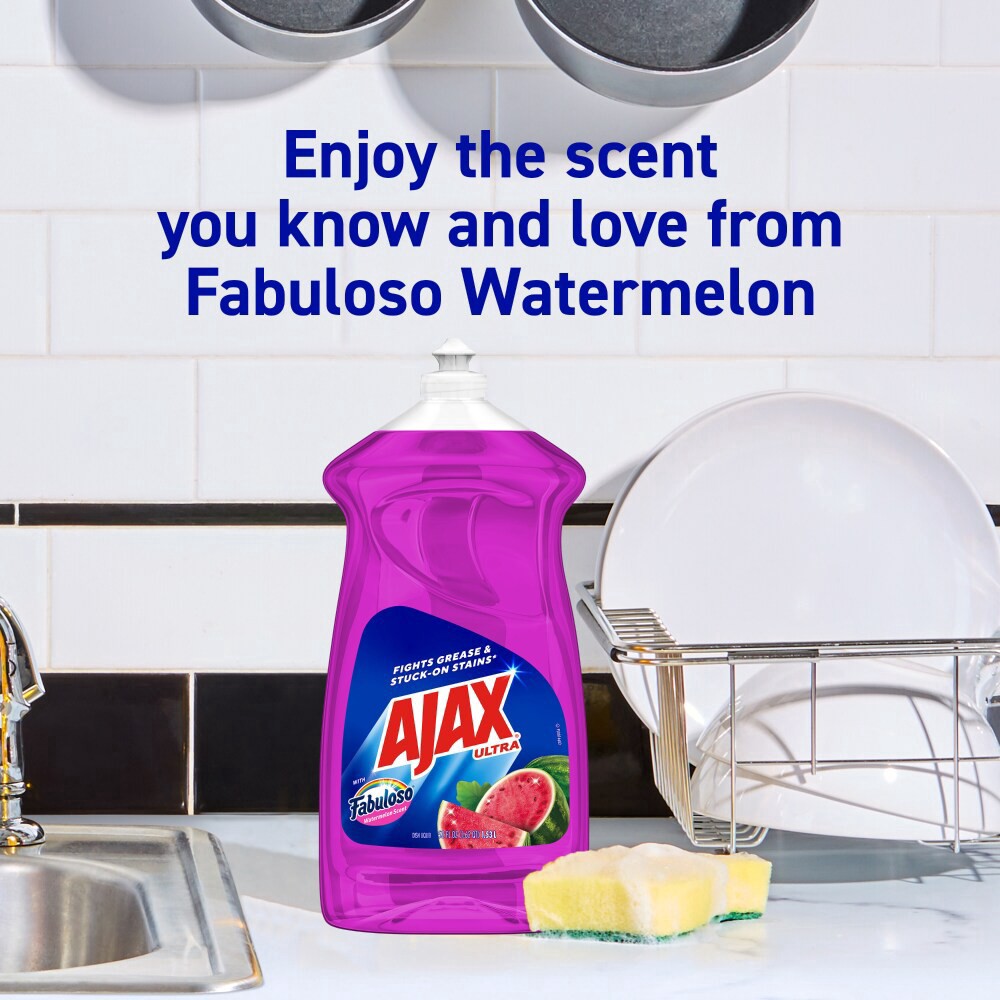 slide 4 of 6, Ajax Ultra Liquid Dish Soap with Fabuloso Watermelon Scent, 52 fl oz