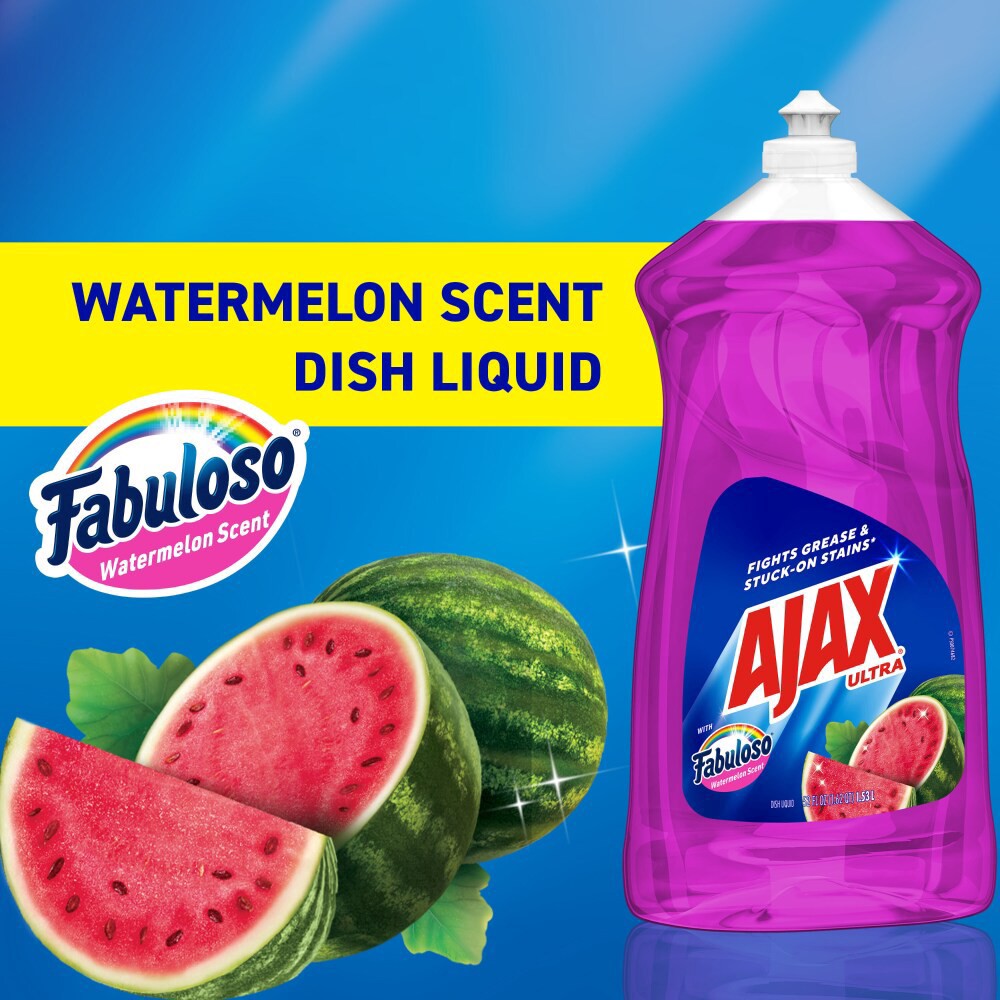 slide 6 of 6, Ajax Ultra Liquid Dish Soap with Fabuloso Watermelon Scent, 52 fl oz