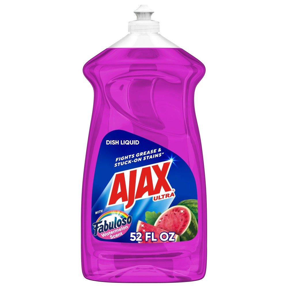 slide 1 of 6, Ajax Ultra Liquid Dish Soap with Fabuloso Watermelon Scent, 52 fl oz