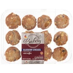 Giant Bakery Mini Blueberry Streusel Muffins - 12 ct