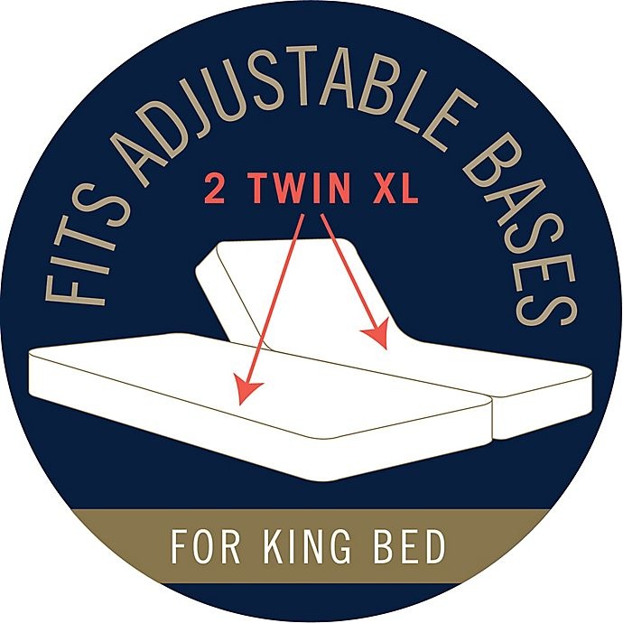 slide 5 of 5, Modern Living 300-Thread-Count Organic Cotton Split King Sheet Set - Navy, 1 ct