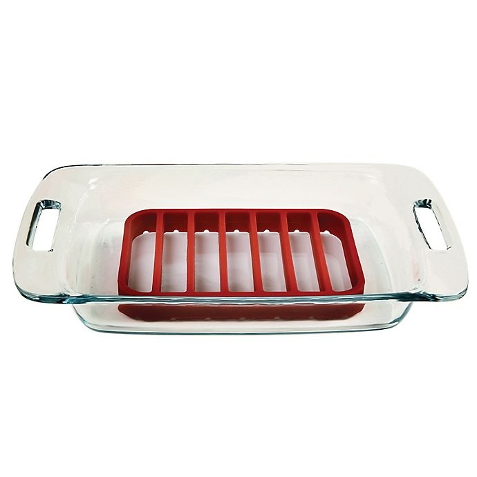 slide 5 of 5, Norpro Nonstick Silicone Roasting Rack - Red, 1 ct