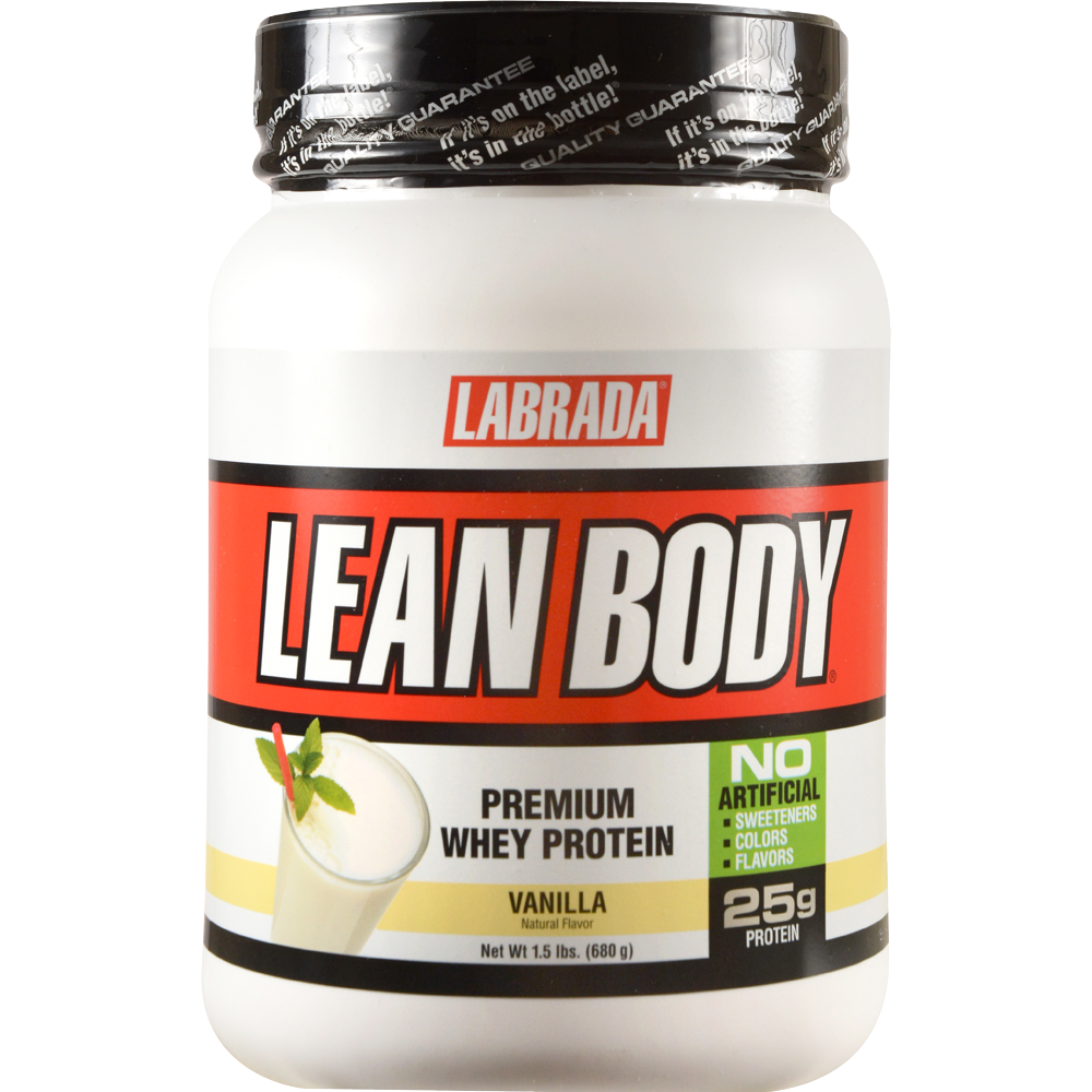 slide 1 of 1, Labrada Lean Body Vanilla Premium Whey Protein Powder, 1.5 lb