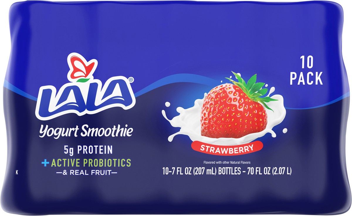 slide 9 of 11, LALA Strawberry Yogurt Smoothie 10 pack, 10 ct