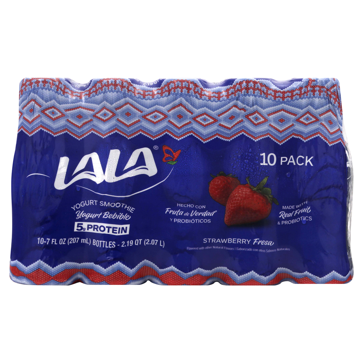 slide 1 of 1, LALA Wild Strawberry Yogurt Smoothie, 10 ct; 7 fl oz