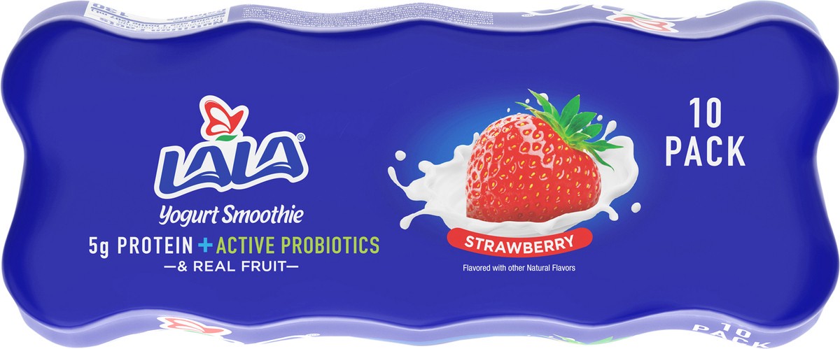 slide 11 of 11, LALA Strawberry Yogurt Smoothie 10 pack, 10 ct