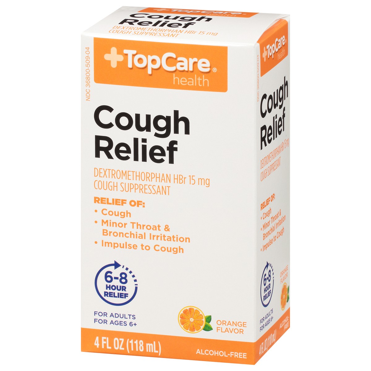 slide 8 of 17, TopCare Health Orange Flavor Cough Relief 4 fl oz, 4 fl oz