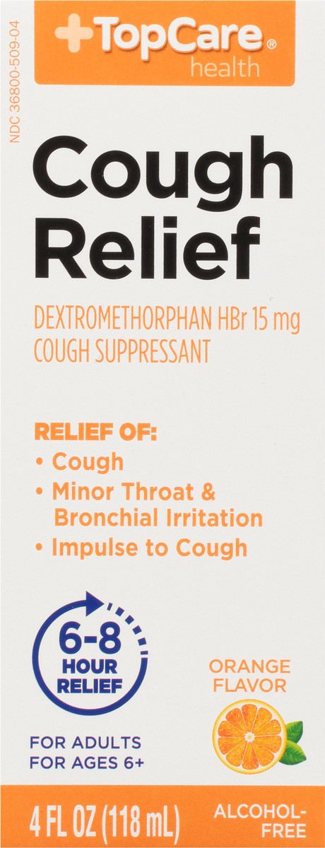 slide 17 of 17, TopCare Health Orange Flavor Cough Relief 4 fl oz, 4 fl oz